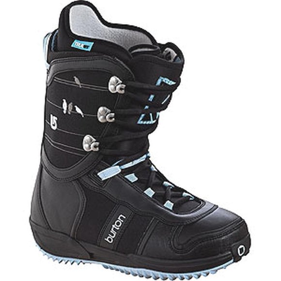 NEW Burton Lodi Womens Snowboard Boots!  Size 4 or 5 Euro 34 or 35  Black  Birds - Picture 2 of 2